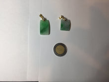 Load image into Gallery viewer, 100% Natural type A icy watery sunny green/purple Jadeite Jade safe and sound pendant AX145
