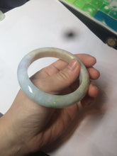 Load image into Gallery viewer, Reserved! Please don&#39;t order. Thanks. 55.5mm Certified 100% natural Type A sunny green/purple/yellow (FU LU SHOU) jadeite jade bangle AM74-5349
