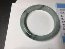 Load image into Gallery viewer, 59mm Certified Type A 100% Natural icy watery light green dark green Jadeite Jade bangle BP37-8908
