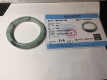 Load image into Gallery viewer, 59mm Certified Type A 100% Natural icy watery light green dark green Jadeite Jade bangle BP37-8908
