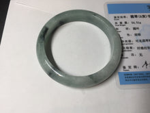 Load image into Gallery viewer, 59mm Certified Type A 100% Natural icy watery light green dark green Jadeite Jade bangle BP37-8908
