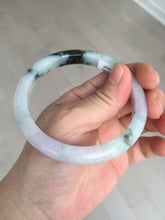 Load image into Gallery viewer, 60.2mm certified Type A 100% Natural icy watery light green sunny green purple Jadeite Jade bangle BQ67-5669
