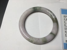 Load image into Gallery viewer, 58.5mm Certified Type A 100% Natural light green/sunny green/brown/black/purple(Rocky Mountain Dusk) chubby round cut Jadeite bangle PD87-1090
