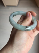 Load image into Gallery viewer, 52.3mm certified 100% natural Type A icy watery dark green jadeite jade bangle AH103-4490
