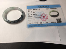 Load image into Gallery viewer, 51.5mm certified Type A 100% Natural icy watery light green sunny green purple oval Jadeite Jade bangle BQ63-5672
