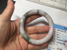 Load image into Gallery viewer, 58.5mm Certified Type A 100% Natural light green/sunny green/brown/black/purple(Rocky Mountain Dusk) chubby round cut Jadeite bangle PD87-1090
