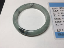 Load image into Gallery viewer, 59mm Certified Type A 100% Natural icy watery light green dark green Jadeite Jade bangle BP37-8908
