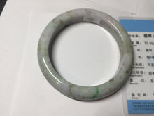 Load image into Gallery viewer, 58.5mm Certified Type A 100% Natural light green/sunny green/brown/black/purple(Rocky Mountain Dusk) chubby Jadeite bangle PD89-1092
