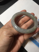 Load image into Gallery viewer, 53mm 100% natural certified dark green/gray jadeite jade bangle BM53-8655
