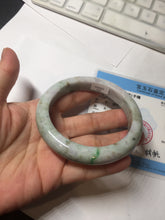 Load image into Gallery viewer, 58.5mm Certified Type A 100% Natural light green/sunny green/brown/black/purple(Rocky Mountain Dusk) chubby Jadeite bangle PD89-1092

