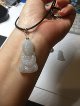 Load image into Gallery viewer, 100% Natural white light green jadeite Jade baby Buddha (宝宝佛) pendant group AU19
