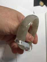 Load image into Gallery viewer, 52.7mm Type A 100% Natural icy sunny green/gray/black/brown Jadeite Jade bangle AT49
