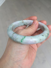 Load image into Gallery viewer, 58.5mm Certified Type A 100% Natural light green/sunny green/brown/black/purple(Rocky Mountain Dusk) chubby Jadeite bangle PD89-1092
