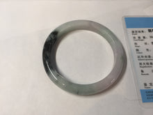 Load image into Gallery viewer, 57.2mm certified Type A 100% Natural icy watery light green sunny green purple Jadeite Jade bangle BQ64-5668
