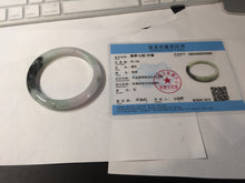 Load image into Gallery viewer, 57.2mm certified Type A 100% Natural icy watery light green sunny green purple Jadeite Jade bangle BQ64-5668
