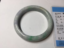 Load image into Gallery viewer, 59mm Certified Type A 100% Natural sunny green purple Jadeite Jade bangle BP38-1181
