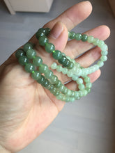 Load image into Gallery viewer, 6.7mm 100% natural type A icy watery jadeite jade beads bracelet group BP149
