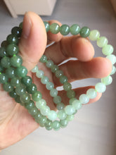 Load image into Gallery viewer, 6.7mm 100% natural type A icy watery jadeite jade beads bracelet group BP149
