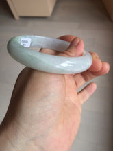 Load image into Gallery viewer, 56.4mm Certified Type A 100% Natural sunny green/white Jadeite Jade bangle BP51-3875
