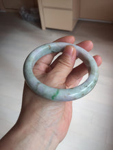 Load image into Gallery viewer, 58.5mm Certified Type A 100% Natural light green/sunny green/brown/black/purple(Rocky Mountain Dusk) chubby Jadeite bangle PD89-1092
