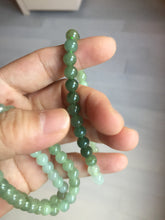 Load image into Gallery viewer, 6.7mm 100% natural type A icy watery jadeite jade beads bracelet group BP149
