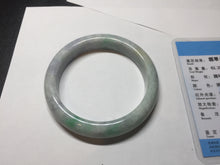 Load image into Gallery viewer, 59mm Certified Type A 100% Natural sunny green purple Jadeite Jade bangle BP38-1181
