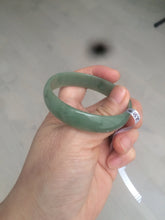 Load image into Gallery viewer, 51.6mm certified Type A 100% Natural oily dark green  thin style Jadeite jade bangle AM72-2823
