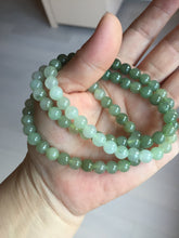 Load image into Gallery viewer, 6.7mm 100% natural type A icy watery jadeite jade beads bracelet group BP149
