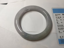 Load image into Gallery viewer, 60mm certified Type A 100% Natural light green purple chubby Jadeite Jade bangle PA115-9526
