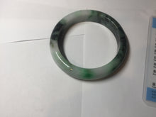 Load image into Gallery viewer, 56mm certified Type A 100% Natural sunny green/dark green/jungle green/light purple Jadeite Jade bangle AQ85-7885
