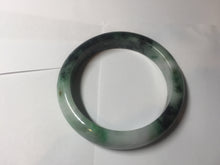 Load image into Gallery viewer, 56mm certified Type A 100% Natural sunny green/dark green/jungle green/light purple Jadeite Jade bangle AQ85-7885
