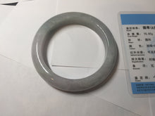 Load image into Gallery viewer, 60mm certified Type A 100% Natural light green purple chubby Jadeite Jade bangle PA115-9526
