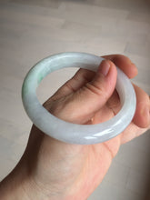 Load image into Gallery viewer, 56.4mm Certified Type A 100% Natural sunny green/white Jadeite Jade bangle BP51-3875
