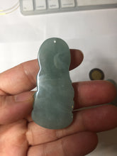 Load image into Gallery viewer, 100% natural white grade A light green white jadeite jade Guanyin pendants AU20-1
