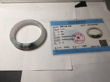 Load image into Gallery viewer, 56mm certified Type A 100% Natural icy watery light green sunny green purple Jadeite Jade bangle BQ65-5667
