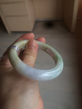 Load image into Gallery viewer, Reserved! Please don&#39;t order. Thanks. 55.5mm Certified 100% natural Type A sunny green/purple/yellow (FU LU SHOU) jadeite jade bangle AM74-5349
