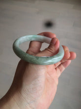 Load image into Gallery viewer, 55.5mm certificated Type A 100% Natural light green/dark green/purpleJadeite Jade bangle BG52-2956
