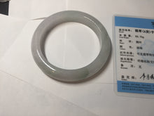 Load image into Gallery viewer, 60.5mm certified Type A 100% Natural light green purple chubby Jadeite Jade bangle PA116-9531
