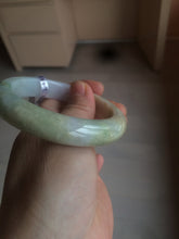 Load image into Gallery viewer, Reserved! Please don&#39;t order. Thanks. 55.5mm Certified 100% natural Type A sunny green/purple/yellow (FU LU SHOU) jadeite jade bangle AM74-5349
