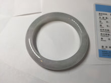 Load image into Gallery viewer, 60.5mm certified Type A 100% Natural light green purple chubby Jadeite Jade bangle PA116-9531
