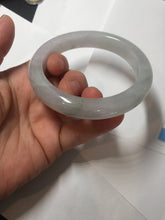 Load image into Gallery viewer, 60.5mm certified Type A 100% Natural light green purple chubby Jadeite Jade bangle PA116-9531
