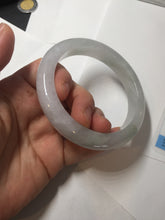 Load image into Gallery viewer, 60.5mm certified Type A 100% Natural light green purple chubby Jadeite Jade bangle PA116-9531
