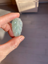 Load image into Gallery viewer, Certified type A 100% Natural icy watery green Jadeite Jade leaf pendant BH59-5-2611
