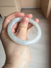 Load image into Gallery viewer, 55.4mm certified 100% natural type A icy watery white light green jadeite jade bangle AH101-0551
