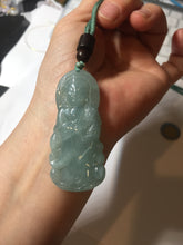 Load image into Gallery viewer, 100% natural white grade A light green white jadeite jade Guanyin pendants AU20-1
