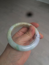 Load image into Gallery viewer, Reserved! Please don&#39;t order. Thanks. 55.5mm Certified 100% natural Type A sunny green/purple/yellow (FU LU SHOU) jadeite jade bangle AM74-5349
