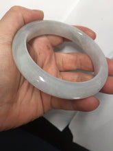 Load image into Gallery viewer, 60.5mm certified Type A 100% Natural light green purple chubby Jadeite Jade bangle PA116-9531
