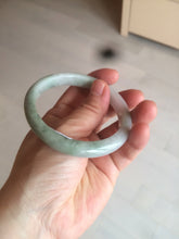 Load image into Gallery viewer, 55.5mm certificated Type A 100% Natural light green/dark green/purpleJadeite Jade bangle BG52-2956
