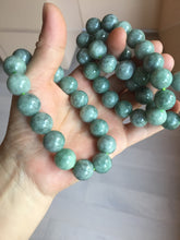 Load image into Gallery viewer, 13mm 100% natural type A dark green gray jadeite jade beads bracelet group BP146
