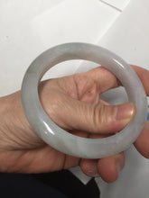 Load image into Gallery viewer, 60.5mm certified Type A 100% Natural light green purple chubby Jadeite Jade bangle PA116-9531
